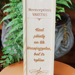 Wooden  Wine Box ,,Nereceptinis vaistas,,