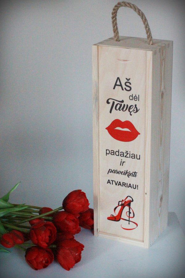 Wooden  Wine Box ,,As del taves...,,