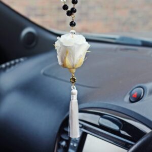 Car Accessories,Preserved Rose White