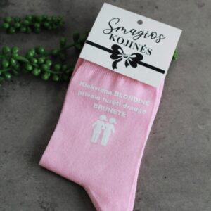 Printed Sock for Women ,,Kiekviena blondine privalo...,,