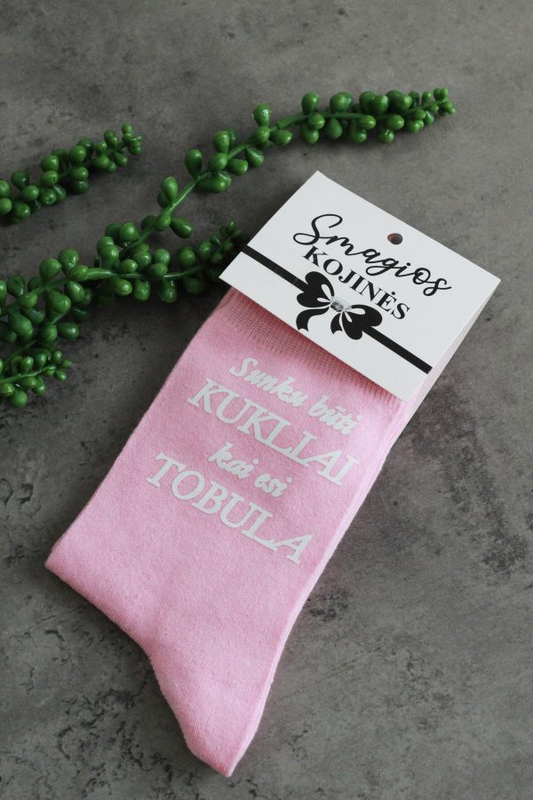 Printed Sock for Women ,,Sunku buti kukliai...,,