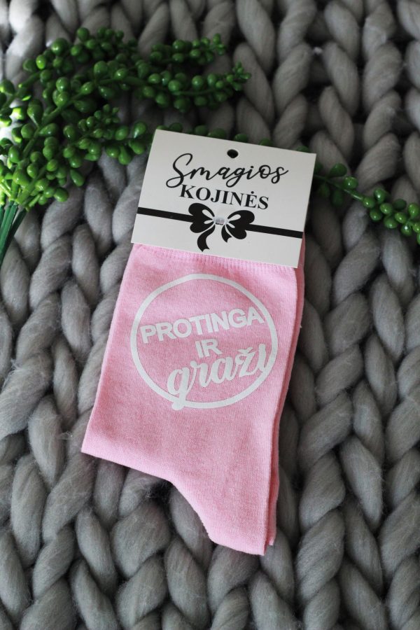 Printed Sock for Women ,,Protinga ir grazi,,