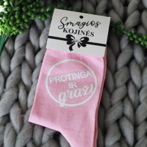 Printed Sock for Women ,,Protinga ir grazi,,