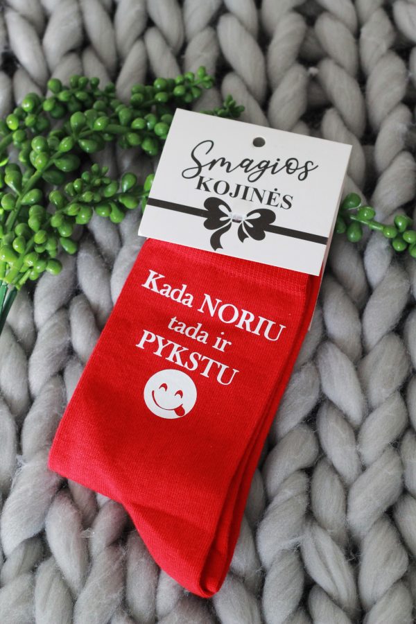 Printed Sock for Women ,,Kada noriu tada ir pykstu,,