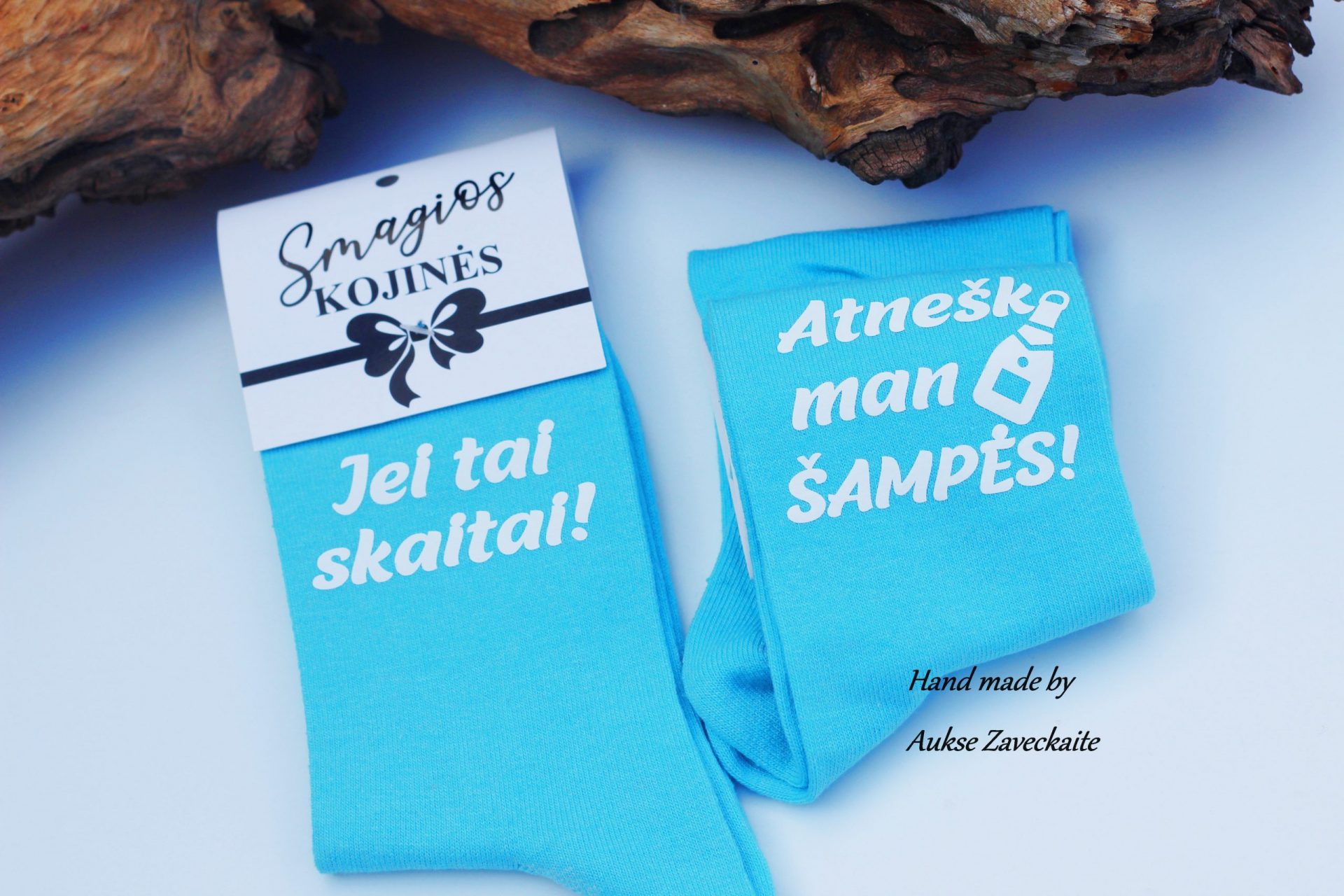 Printed Sock for Women ,,Jei tai skaitai! Atnesk man sampes!,,
