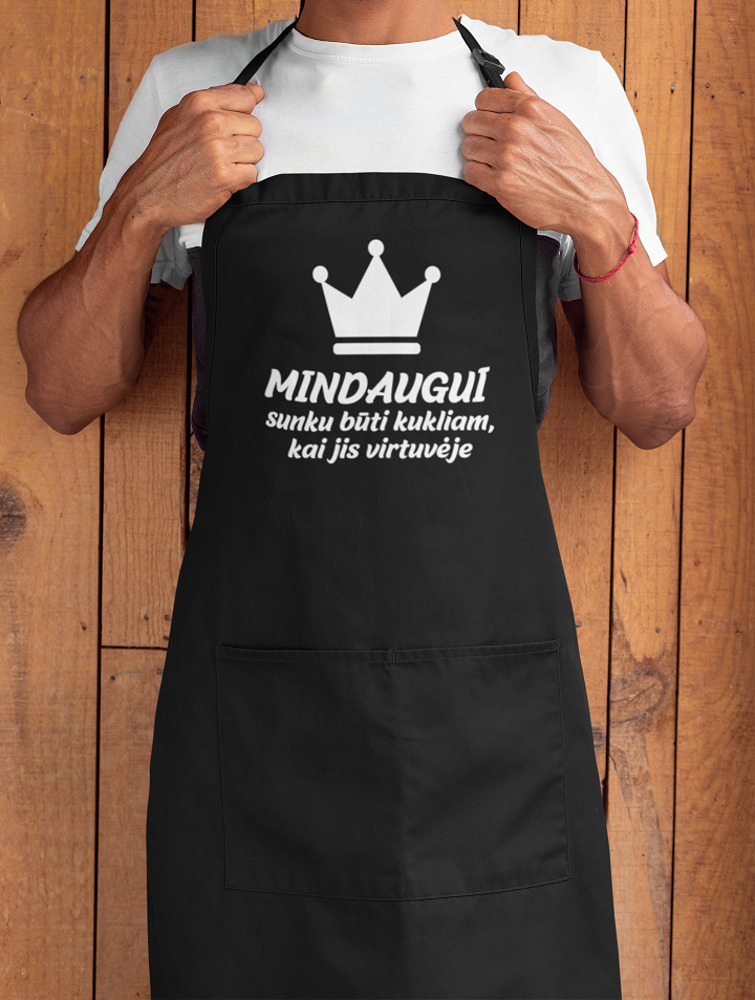 Personalised Apron ,,Mindaugui,sunku buti kukliam,,