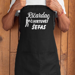 Personalised Apron ,, Ricardas virtuves sefas,,