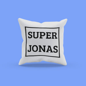 Pillow with print ,,Super Jonas,,