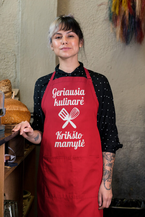 Apron ,,Geriausia kulinare. Kriksto mamyte,,