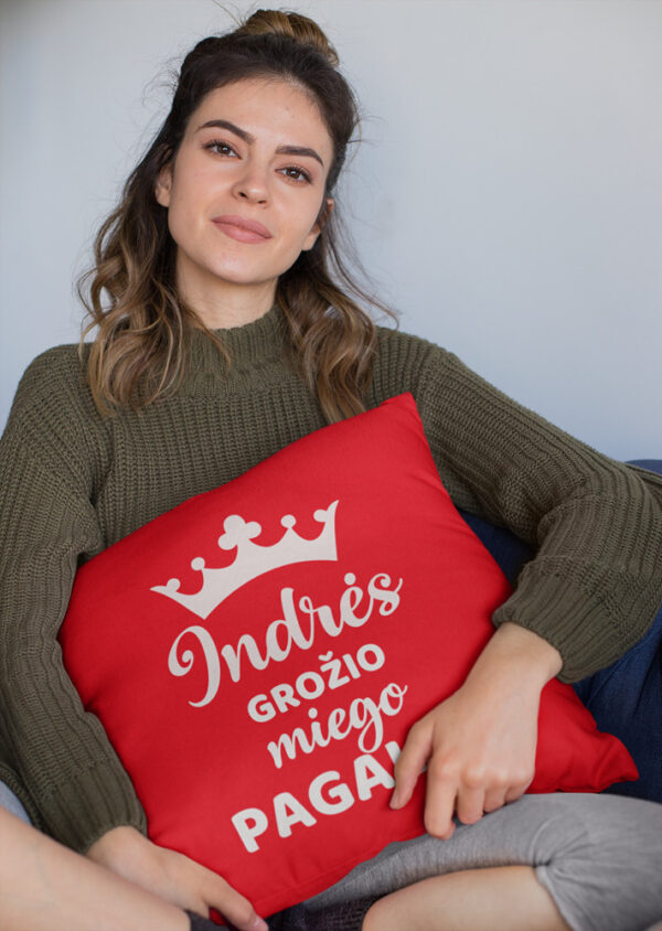 Personalised Pillow with print ,,Indres grozio miego pagalve,,