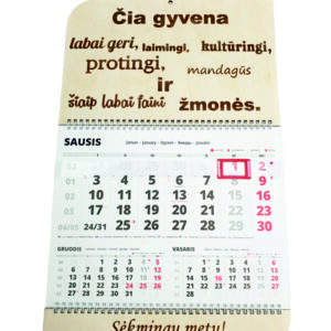 Wall calendar ,,Cia gyvena,,