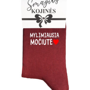 Printed Sock for Women ,,Mylimiausia mociute,,