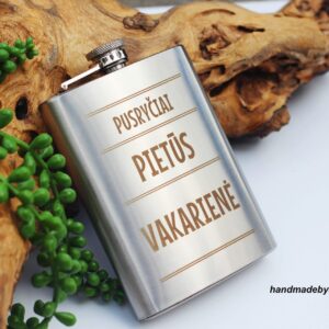 Metal Flask ,,Pusryciai,Pietus,Vakariene,,