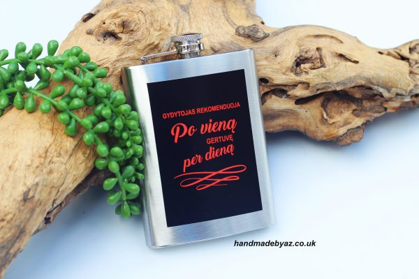 Metal Flask ,,Gydytojas rekomenduoja po viena...,,
