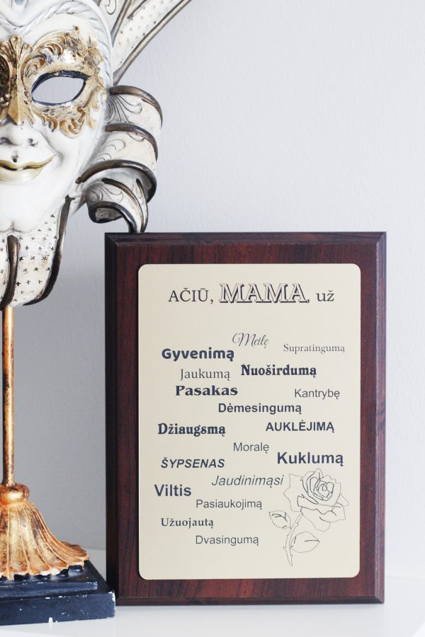 Greeting Plaque ,,Aciu Mama...,,