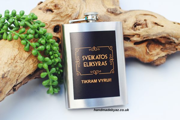 Metal Flask ,,Sveikatos Eliksyras,,