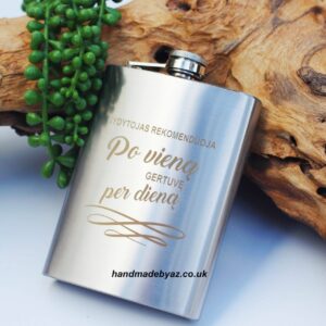 Metal Flask ,,Gydytojas rekomenduoja po viena...,,
