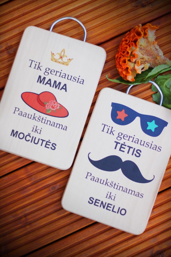 Cutting board set ,,Tik geriausias tetis/Tik geriausia mama,,