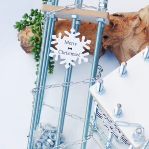 Personalised Metal Bottle Cage,,Merry Christmas...,,