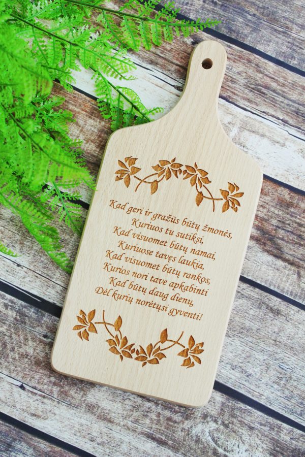 Cutting board ,,Kad geri ir grazus butu zmones,,