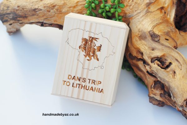 Personalised Piggy bank ,,Dan's trip to Lithuania,,