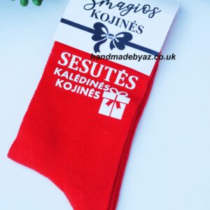 Printed Sock for Women ,,Sesutes Kaledines kojines,,