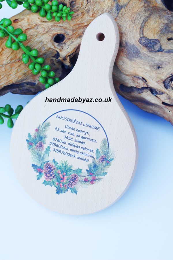 Mini cutting board ,,Nuosirdziai linkime,,