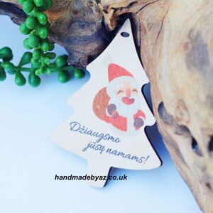 CHRISTMAS TREE/GIFT  tag ,,Dziaugsmo Jusu namams,,