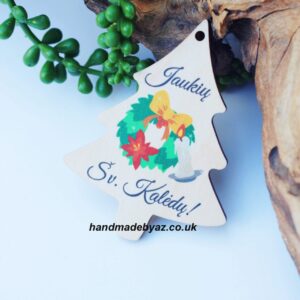 CHRISTMAS TREE/GIFT  tag ,,Jaukiu sv. Kaledu,,