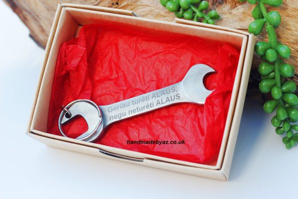 Key Chain with bottle opener ,,Geriau tureti alaus,, - Image 2
