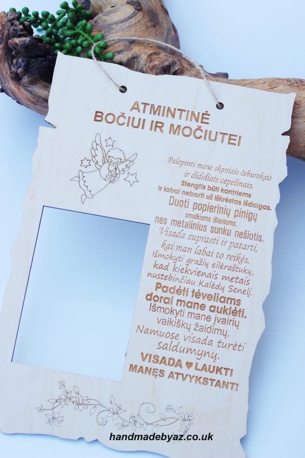Hanging sign ,,Atmintine bociui ir mociute,,