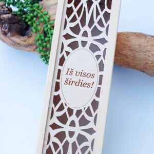 Wooden  Wine Box ,,Is visos sirdies,,