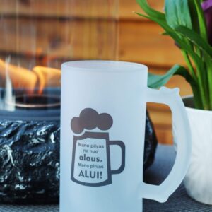 Beer mugs ,,Mano pilvas ne nuo alaus,,