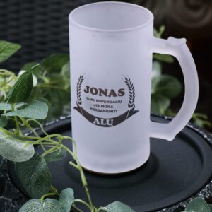 Personalised Beer mugs ,,Jonas turi supergaliu...,,
