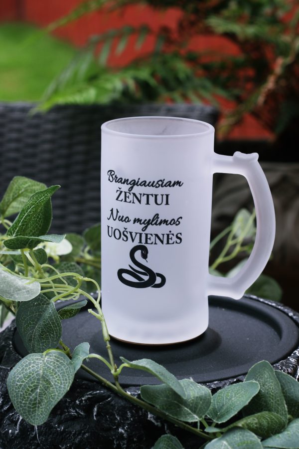 Beer mugs ,,Brangiausiam zentui nuo mylimos uosvienes,,