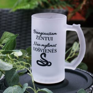Beer mugs ,,Brangiausiam zentui nuo mylimos uosvienes,,