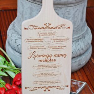 Cutting board ,,Laimingu namu receptas,,