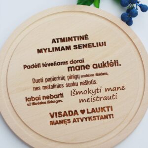Cutting board ,,Atmintine mylimiems seneliams,,