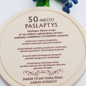 Cutting board ,,50-mecio paslaptys,,