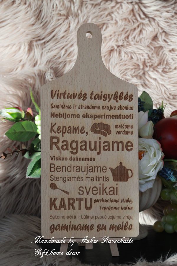 Cutting board ,,Virtuves taisykles,,