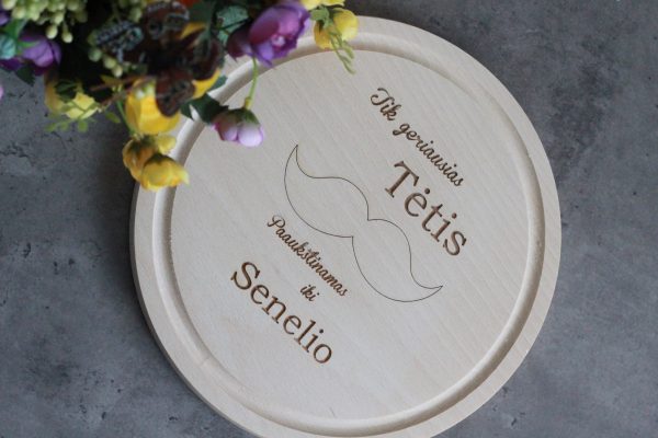 Cutting board ,,Tik geriausias tetis paaukstinamas iki senelio,,