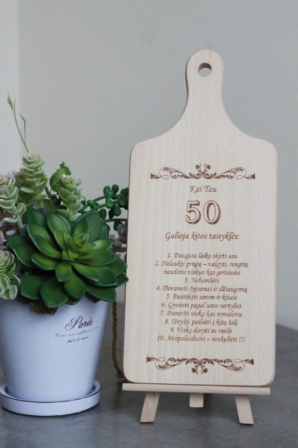 Personalised Cutting board ,,Kai Tau 50,,