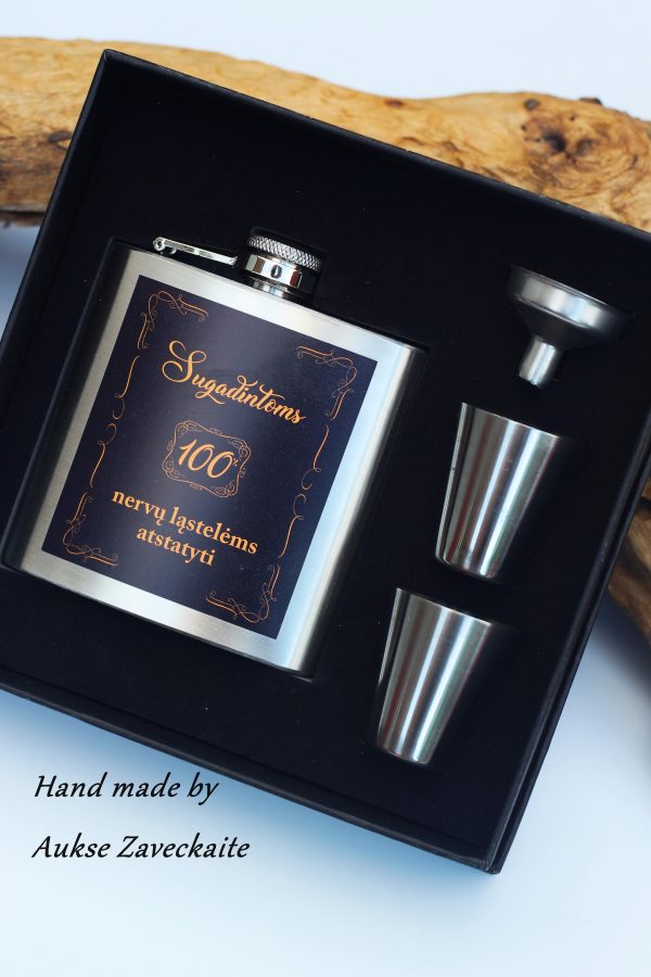 Metal Flask set ,,Sugadintoms nervu lastelems atstatyti,,