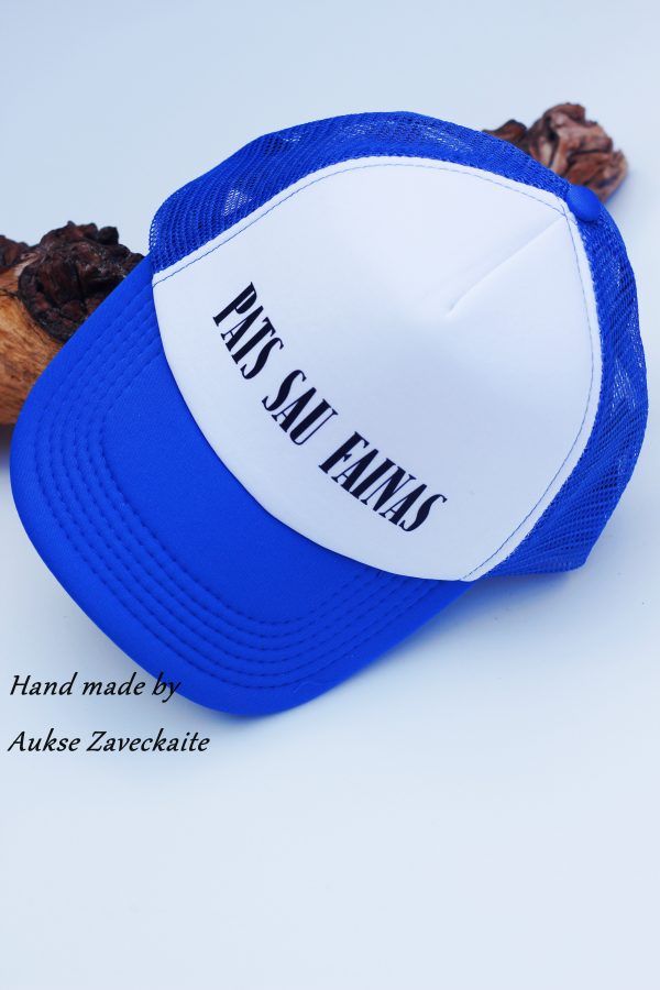 Hat with print ,,Pats sau fainas,,
