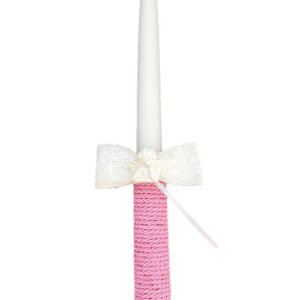 Christening candle ,,Pink,,