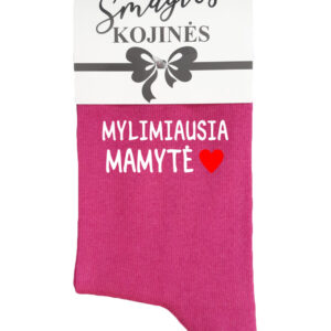Printed Sock for Women ,,Mylimiausia mamyte,,
