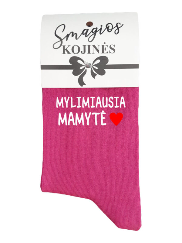 Printed Sock for Women ,,Mylimiausia mamyte,,