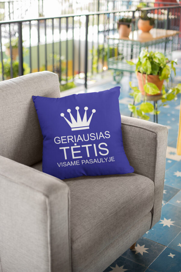 Pillow with print ,,Geriausias tetis visame pasaulyje,,