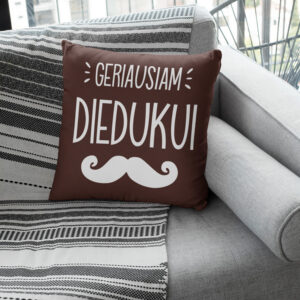 Pillow with print ,,Geriausiam diedukui,,