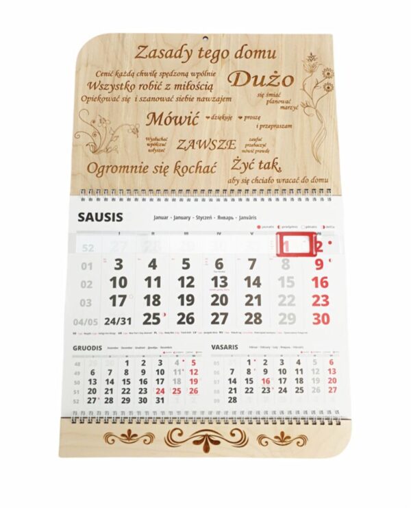 Wall calendar ,,Polish house rules,,